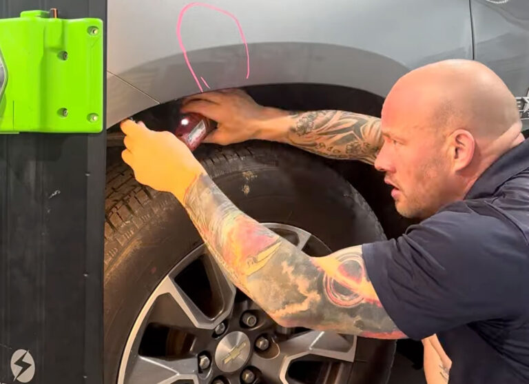 Body Line Dent Repair on Awesome Chevy Silverado