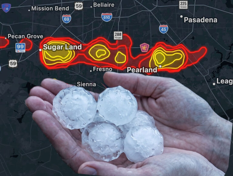 South Houston and Pearland hail event area affected thousands of cars now in need of dent repair.